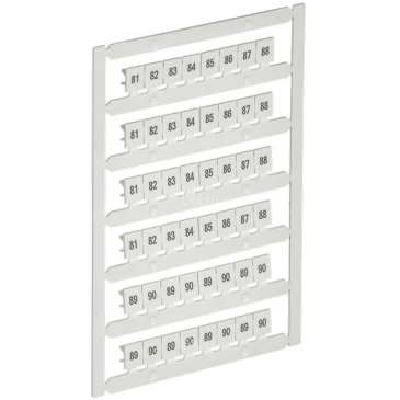 Маркер IEK ARMAFIX для CTS 6мм2/CP 10мм2, символы 81-90, цвет - белый AF-CT10D-M-006-09