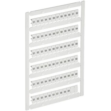 Маркер IEK ARMAFIX для CTS/CP 4мм2, символы 51-60, цвет - белый AF-CT10D-M-004-06