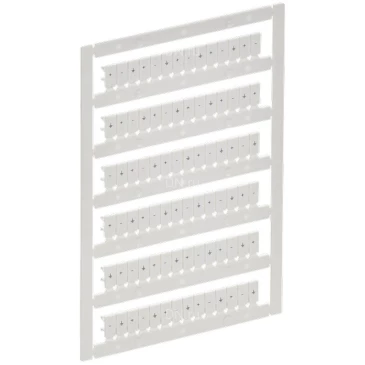 Маркер IEK ARMAFIX для CTS/CP 2,5мм2, символы +; -; зазем., цвет - белый AF-CT10D-M-D25-23