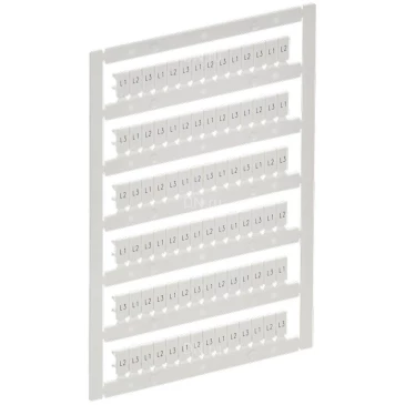 Маркер IEK ARMAFIX для CTS/CP 2,5мм2, символы L1; L2; L3, цвет - белый AF-CT10D-M-D25-22