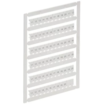 Маркер IEK ARMAFIX для CTS/CP 4мм2, символы 11-20, цвет - белый AF-CT10D-M-004-02