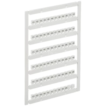 Маркер IEK ARMAFIX для CTS-ML 3 уровня 2,5мм2, символы 11-20, цвет - белый AF-CT10D-M-D25-02-3