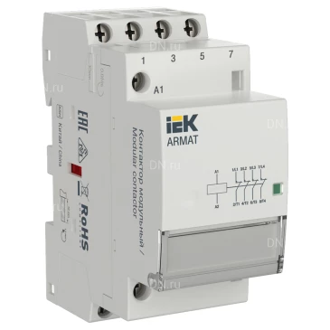 Контактор модульный IEK KMR номинальный ток - 25А 4НЗ, катушка управления - 230В AC AR-KMR10-025-04-230
