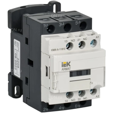 Контактор трехполюсный IEK ARMAT КМИ-А-11812 1NO 1 NC, номинальный ток - 18А, номинальное напряжение - 36В AR-ACC-11-018-036-11