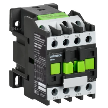 Контактор GENERICA КМИе-11211 малогабаритный, рабочий ток 12А, катушка управления 230В, 1НЗ KKME11-012-230-01