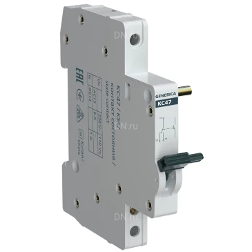 Контакт состояния GENERICA КС47 на DIN-рейку, для автоматических выключателей ВА47-29M MVA21D-KS-G