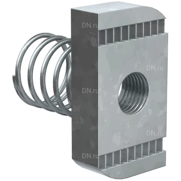 Гайка канальная IEK М10х40мм с пружиной, корпус - оцинкованная сталь, CMZ11-GK-10 (упаковка 50шт)