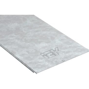 Крышка на лоток универсальная IEK CLP1K-500-3-M-HDZ основание 500мм, длина - 3000мм, толщина материала - 1.0мм, материал - сталь, на защелках, цвет - светло-серый (кратно 6м)