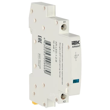 Лампа индикаторная IEK ARMAT одинарная, LED 110-230В AC, IP20, цвет - синий AR-LED-1-1-B