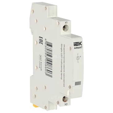 Лампа индикаторная IEK ARMAT одинарная, LED 110-230В AC, IP20, цвет - белый AR-LED-1-1-W
