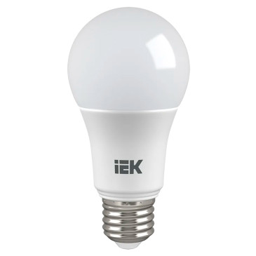 Лампа светодиодная IEK LLE-A60-230V 60 мм мощность - 11 Вт, цоколь - Е27, световой поток - 990 лм, цветовая температура - 3000 K, теплый белый свет, форма - груша