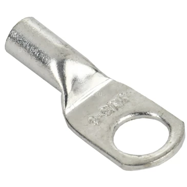 Наконечник медный луженый IEK JGA-6-6 (ТМЛ), сечение проводника - 6мм2, диаметр отверстия для жилы - 3.7мм, упаковка - 5шт UNP10-31-O-006-006-05