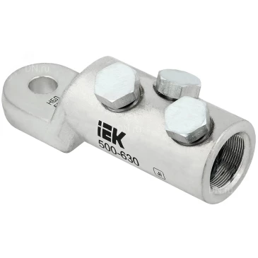 Наконечник болтовой луженый IEK НБЛ 500-630-16/3, сечение проводника - 500-630мм2, диаметр отверстия - 17мм, количество в упаковке - 4шт. UNB11-500-630-03-35