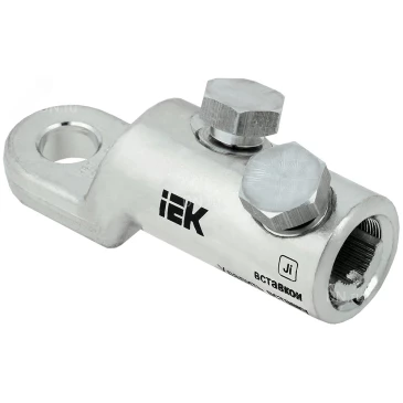 Наконечник болтовой луженый IEK НБЛ 70-240-16/2, сечение проводника - 70-240мм2, диаметр отверстия - 17мм UNB11-070-240-02-35