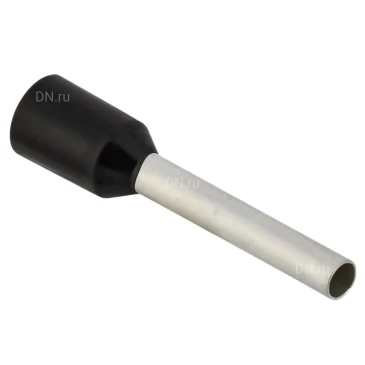 Наконечник IEK НШВИ 1.5-12 черный, номинальное сечение - 1.5мм2, длина рабочей части - 12мм, упаковка - 20шт UGN11-D15-012-020