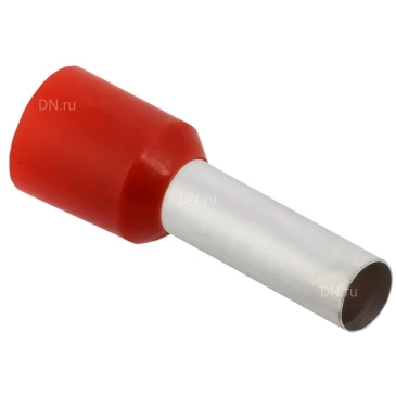 Наконечник IEK НШВИ 10-14 темно-красный, номинальное сечение - 10мм2, длина рабочей части - 14мм, упаковка - 100шт UGN11-010-014-100