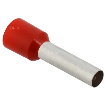 Наконечник IEK НШВИ 10-18 темно-красный, номинальное сечение - 10мм2, длина рабочей части - 18мм, упаковка - 100шт UGN11-010-018-100