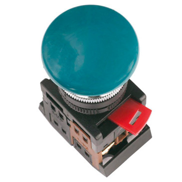 Кнопка IEK AEA-22 нажимная грибовидная, контакты 1НЗ+1НО, IP40, цвет – зеленый