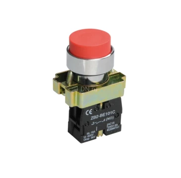 Кнопка управления IEK LAY5-BL42 1NC Ду22 без подсветки, тип кнопки - плоская, красная, напряжение - 660В, степень защиты IP65