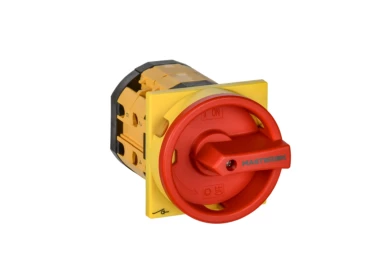 Переключатель кулачковый IEK MASTER MI-CS12-016-091 16А, 2-позиционный, 2 полюса, закрытая рукоятка аварийная, напряжение питания 230/400/690B, степень защиты IP20