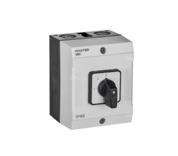 Переключатель кулачковый в боксе IEK MASTER MI-CS20-010-082 10А, 3-позиционный, 2 полюса, напряжение питания 690B, степень защиты IP65