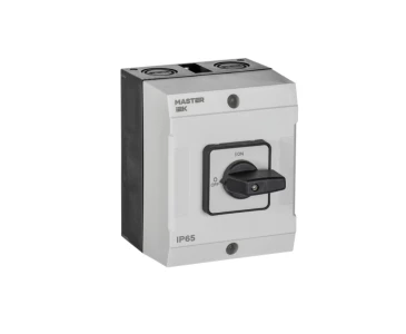 Переключатель кулачковый в боксе IEK MASTER MI-CS20-016-091 16А, 2-позиционный, 2 полюса, напряжение питания 690B, степень защиты IP65