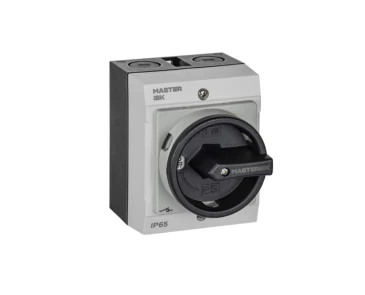 Переключатель кулачковый в боксе IEK MASTER MI-CS21-016-090 16А, 2-позиционный, 1 полюс, закрытая рукоятка, напряжение питания 690B, степень защиты IP65