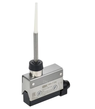 Микропереключатель концевой IEK KKV12-7166-1-64 элемент управления — гибкий шток, напряжение питания 10А, степень защиты IP40