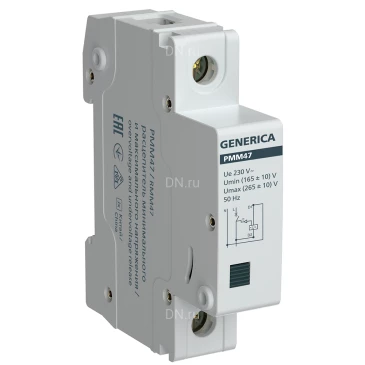 Расцепитель минимальгого и максимального напряжения GENERICA РММ47 для автоматических выключателей ВА47-29М MVA21D-RMM-G