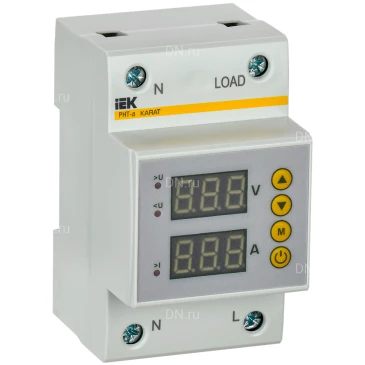 Реле контроля напряжения и тока IEK РНТ-д однофазное 54мм, 40А, электронный дисплей, IP20 IVC31-1-40