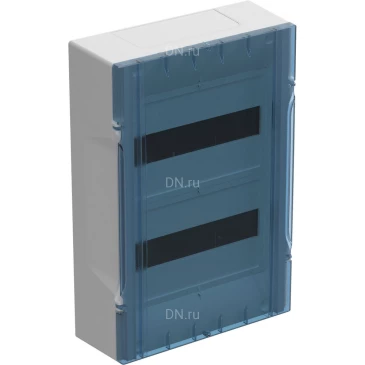 Корпус навесной IEK KREPTA ЩРН-П-24 123х311х459мм синяя пр. дверь пластиковый, модулей - 24, рядов - 2, IP40, цвет - белый KR5-KP12-N-24-41