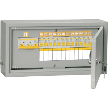 Щит IEK ОЩВ-3-100-12-0 36 120х440х265мм, количество полюсов - 3шт, номинальный ток - 100А, количетсво отводящих групп - 12шт MSM10-3N-100-12-31