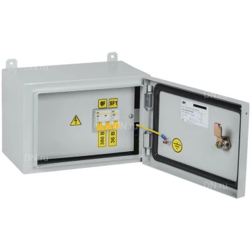 Ящик с понижающим трансформатором IEK ЯТП-0,25 400/36-3, цвет - серый, УХЛ2, IP54