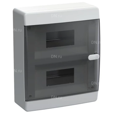 Корпус навесной IEK UNION Compact ЩРН-П-18 103х236х290мм черная пр. дверь пластиковый, модулей - 18, рядов - 2, IP41, цвет - белый UIC-KP12-N-18-41-K01