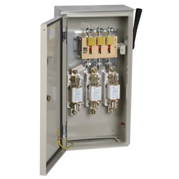 Ящик с рубильником и предохранителями IEK ЯРП-250А, цвет - серый, У1, IP54