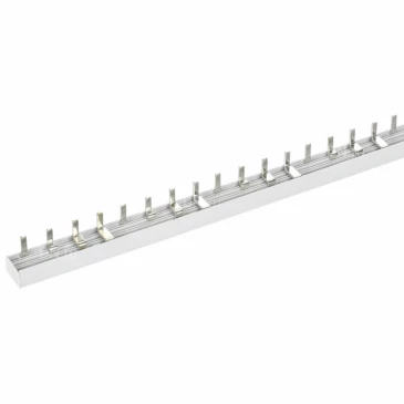 Шина соединительная IEK типа PIN 4P 63А луженая, длина - 1000мм, количество полюсов - 4, материал - пластик, YNS21-4-063-N