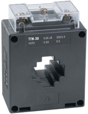 Трансформатор тока IEK ТТИ-30 S 200/5А 5ВА класс точности 0.5S, шинный