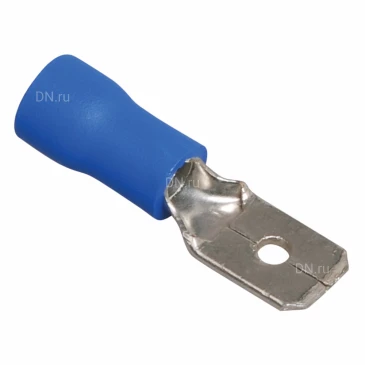 Разъем IEK РпИп 2-5-0.8 плоский, сечение - 1.5-2.5мм2, толщина контактной части - 0.8мм, материал изоляции - ПВХ, цвет - синий, упаковка - 20шт, URP10-4-D25-D23-4