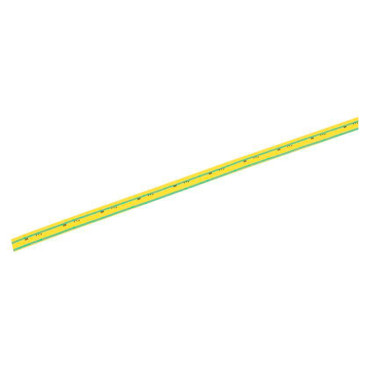 Трубка термоусадочная IEK ТТУ нг-LS Дн12/6 L=1 м тонкостенная, диаметр до усадки 12 мм, диаметр после усадки 6 мм, материал - полиэтилен, коэффициент усадки - 2:1, цвет - желто-зеленый