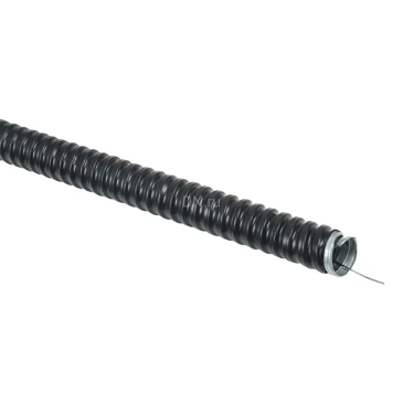 Металлорукав IEK Elasta МПГнг-LS 10мм с протяжкой, изоляция - ПВХ, количество в упаковке - 50м, материал - оцинкованная сталь, цвет - черный CMP27-010-K02-050