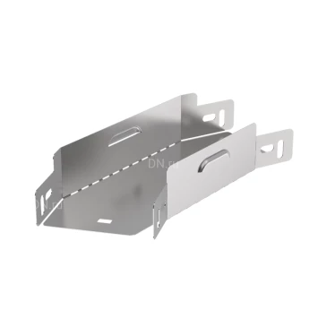 Поворот горизонтальный IEK ESCA 3 PG-45 50х100 45гр для кабельного лотка, корпус - сталь, цвет - светло-серый ES3-PG-45-050-100-06