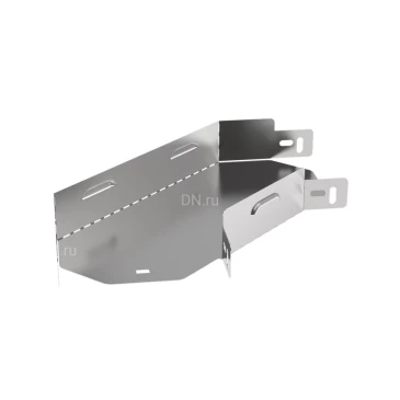 Поворот горизонтальный IEK ESCA 3 PG-90 50х150 90гр для кабельного лотка, корпус - сталь, цвет - светло-серый ES3-PG-90-050-150-06