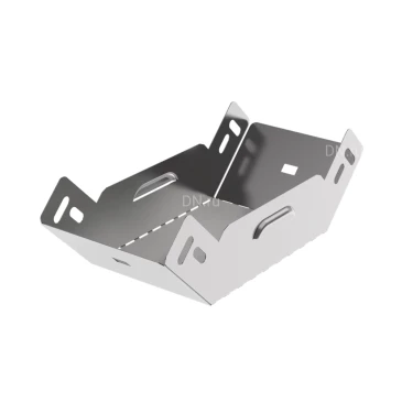 Поворот вертикальный внутренний IEK ESCA 3 PN-90 50х100 90гр для кабельного лотка, корпус - сталь, цвет - светло-серый ES3-PN-90-050-100-06