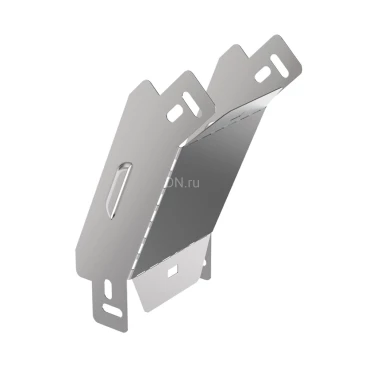 Поворот вертикальный внешний IEK ESCA 3 PV-45 50х100 45гр для кабельного лотка, корпус - сталь, цвет - светло-серый ES3-PV-45-050-100-06