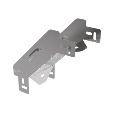 Поворот вертикальный внешний IEK ESCA 3 PV-90 50х100 90гр для кабельного лотка, корпус - сталь, цвет - светло-серый ES3-PV-90-050-100-06