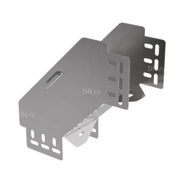 Поворот вертикальный внешний IEK ESCA 3 PV-90 100х100 90гр для кабельного лотка, корпус - сталь, цвет - светло-серый ES3-PV-90-100-100-06