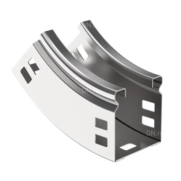 Поворот вертикальный внутренний плавный IEK ESCA CPV51 45гр 100х100 для кабельного лотка, тип В10, корпус - сталь, цвет - светло-серый CPV51-0-45-100-100