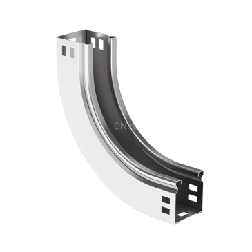 Поворот вертикальный внутренний плавный IEK ESCA CPV51 90гр 80х200 для кабельного лотка, тип В10, корпус - сталь, цвет - светло-серый CPV51-0-90-080-200