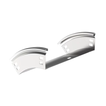 Поворот вертикальный внешний плавный IEK ESCA CPV41 45гр 80х200 для кабельного лотка, тип В20, корпус - сталь, цвет - светло-серый CPV41-0-45-080-200