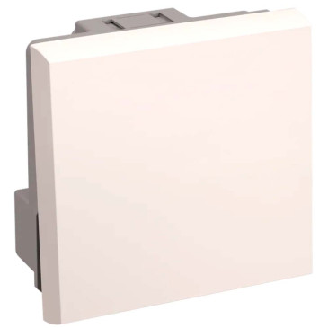 Выключатель одноклавишный IEK Праймер скрытой установки, проходной, на 2 модуля, номинальный ток - 10 А, степень защиты IP20, цвет белый